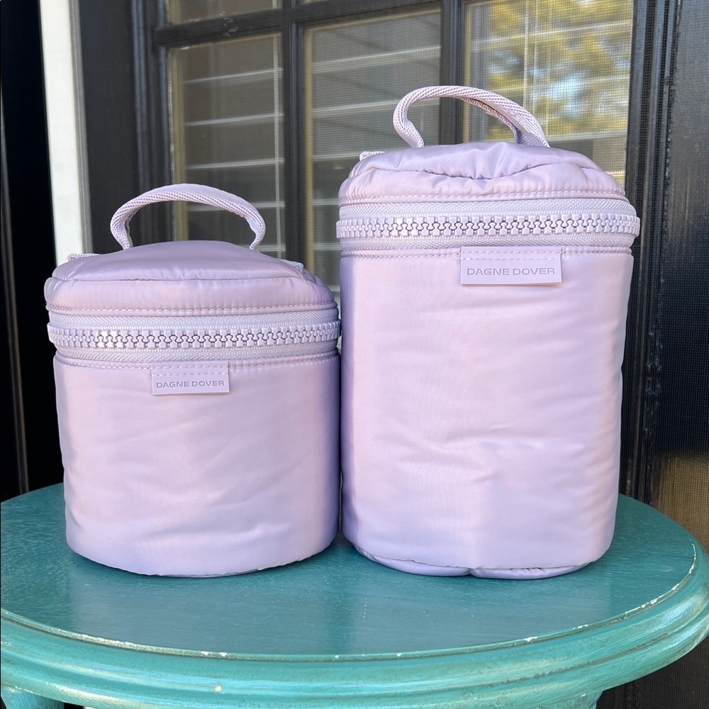 Dagne Dover Mila Toiletry Organizer Small and Large in Dusk Violet